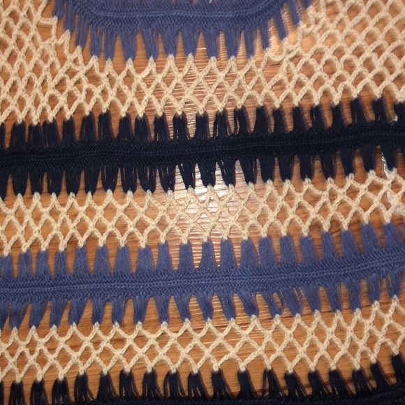 Frazzle blue crochet vest NWT - Picture 9 of 10